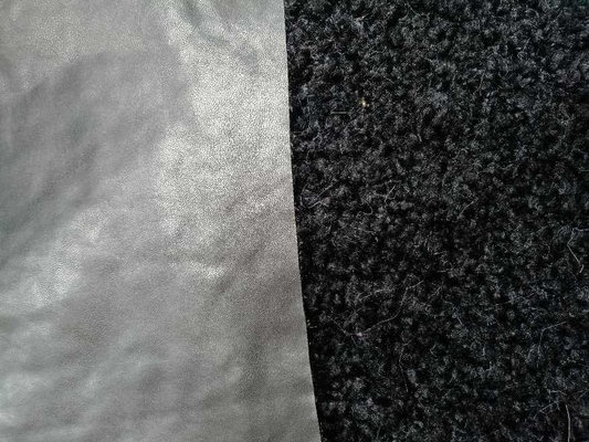 Black curly lamb wool composite leather&amp;870gsm