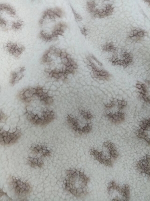 515gsm Printed lamb wool composite suede with the same color