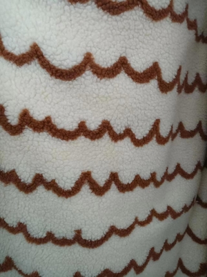 Jacquard 100% Polyester Sherpa Fabric Faux 150cm Adjustable 340GSM